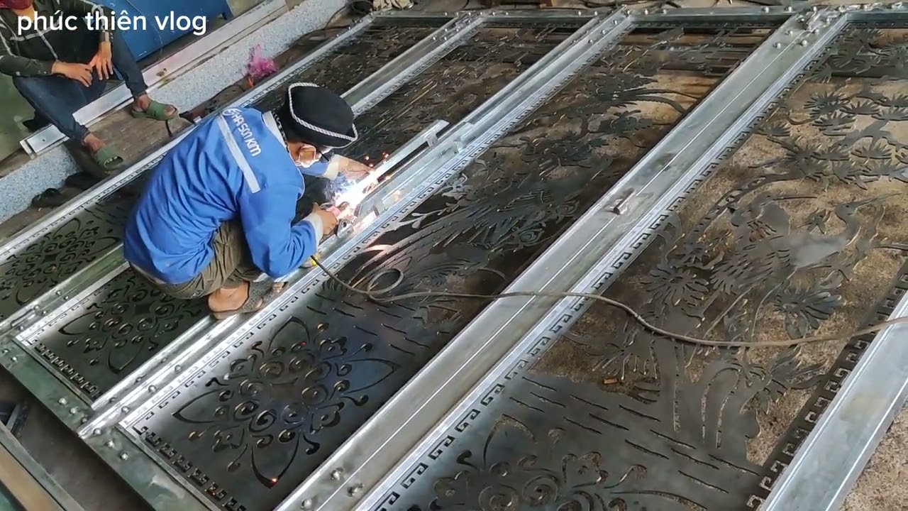MẪU CỬA CỔNG CNC_mai trúc cúc tùng ( công trình ở HẬU GIANG)/ptvl tập 76