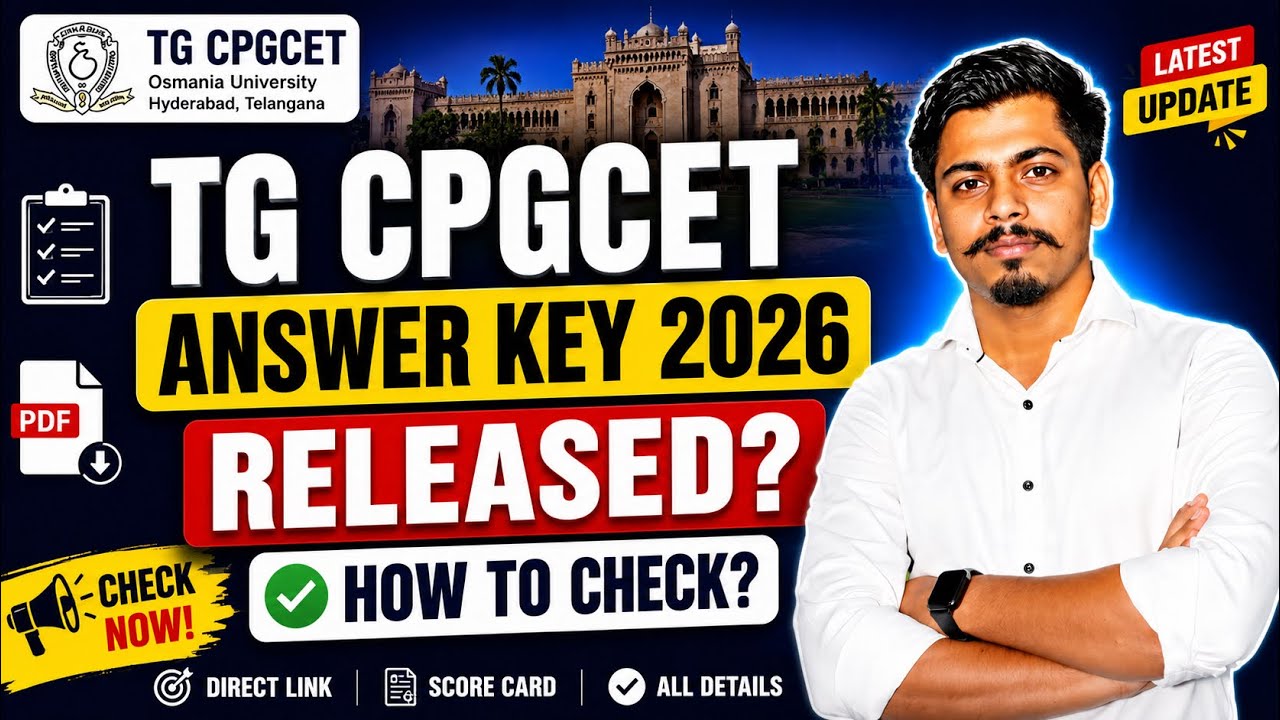 TG CPGCET Answer Key 2026 Released | Download PDF & Response Sheet | How to Check 