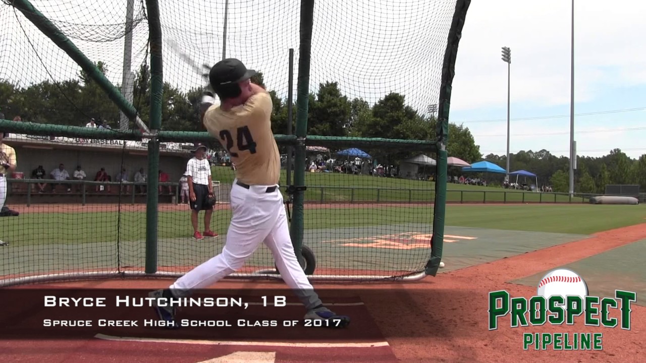 Bryce Hutchinson prospect video, 1B, Spruce Creek High School Class of 2017
