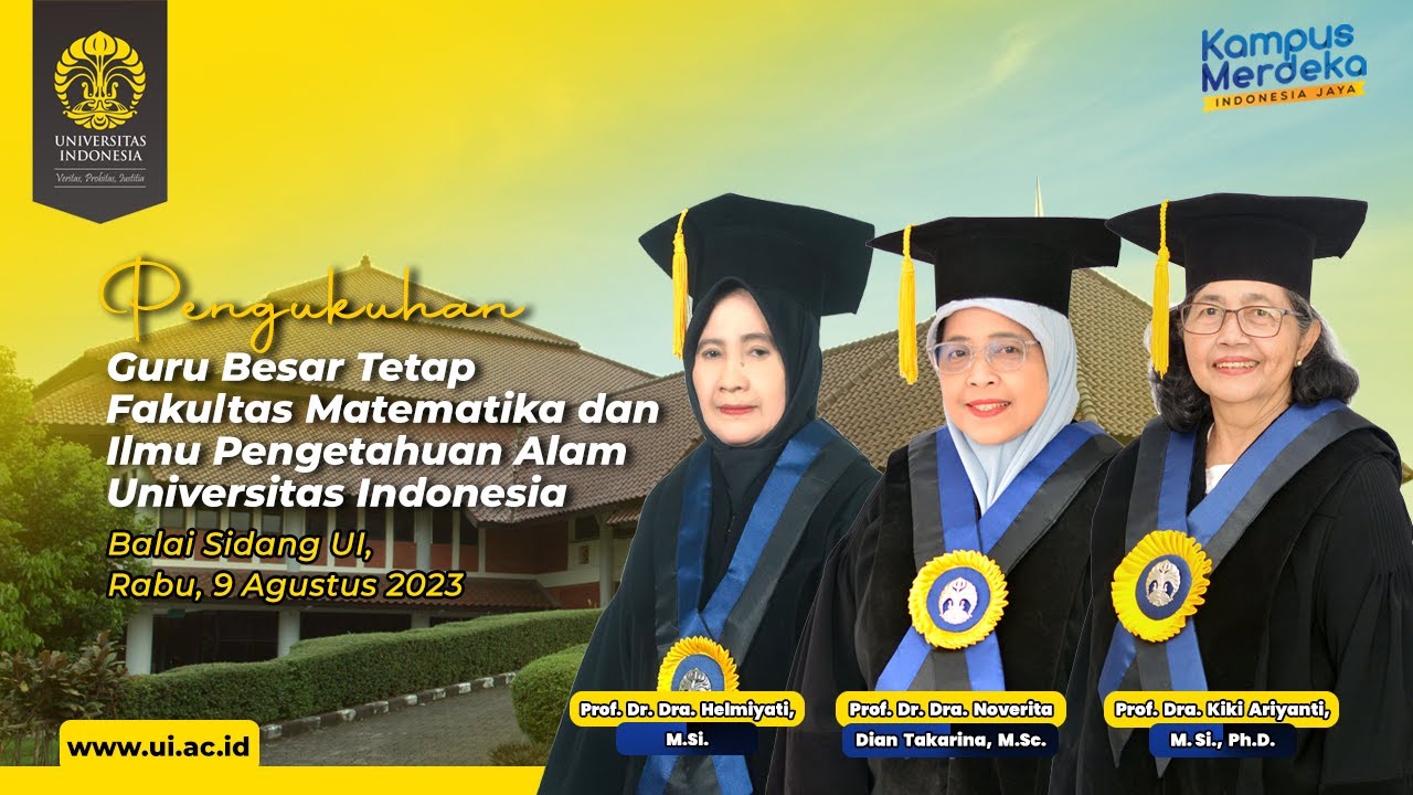Live: Pengukuhan Guru Besar Tetap Fakultas Matematika dan Ilmu Pengetahuan Alam UI