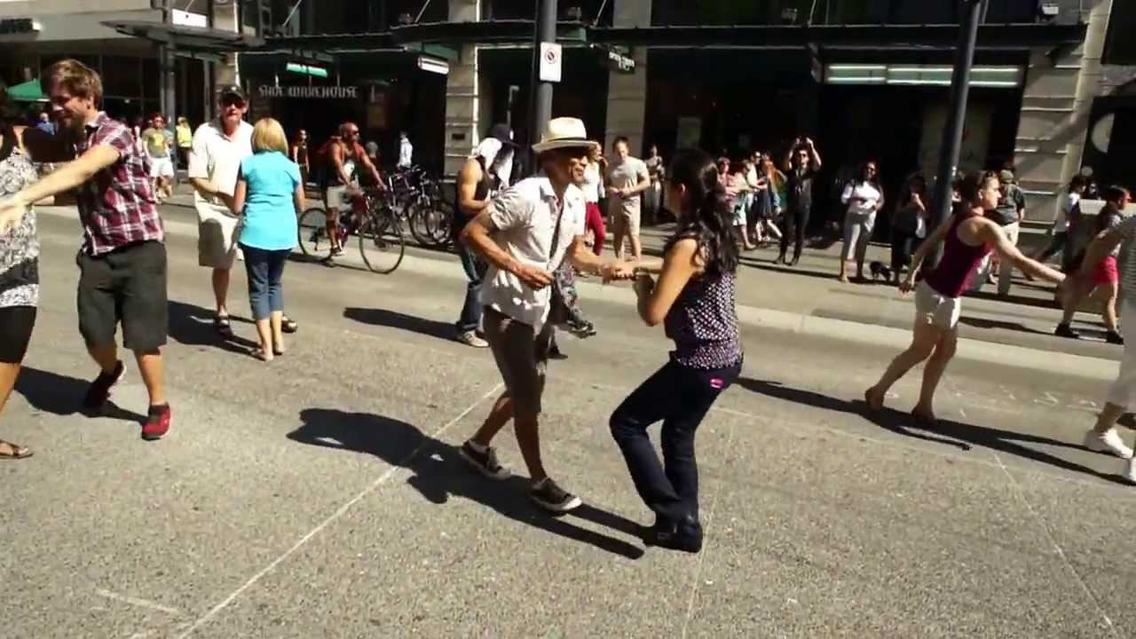 SALSA DANCING, DOWNTOWN VANCOUVER, GRANVILLE STREET