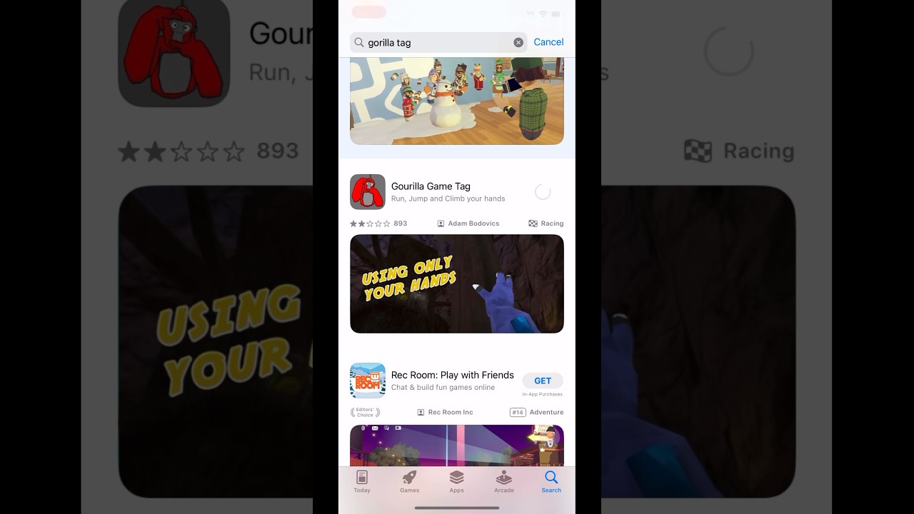 Gorilla tag has a mobile game😱