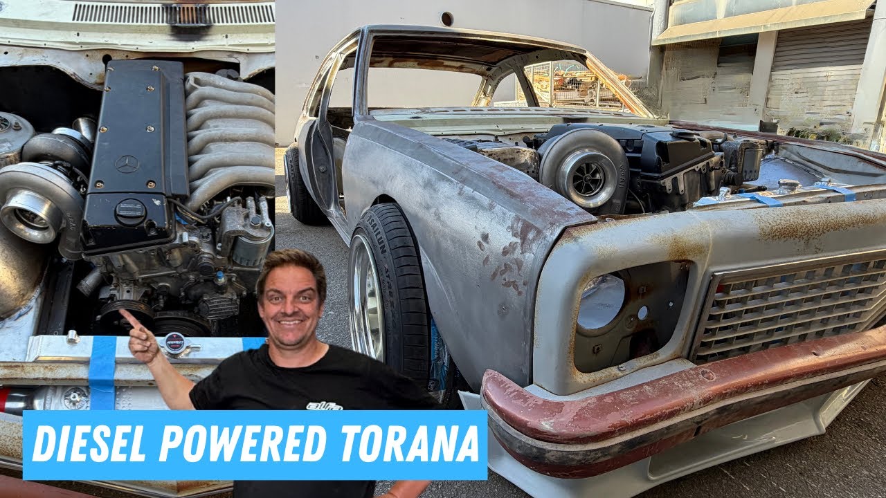 HOLDEN TORANA ПОЛУЧАЕТ ДВИГАТЕЛЬ MERCEDES И КОРОБКУ ПЕРЕДАЧ BMW... ОГРОМНЫЙ ПРОГРЕСС В ПОДГОТОВКЕ...