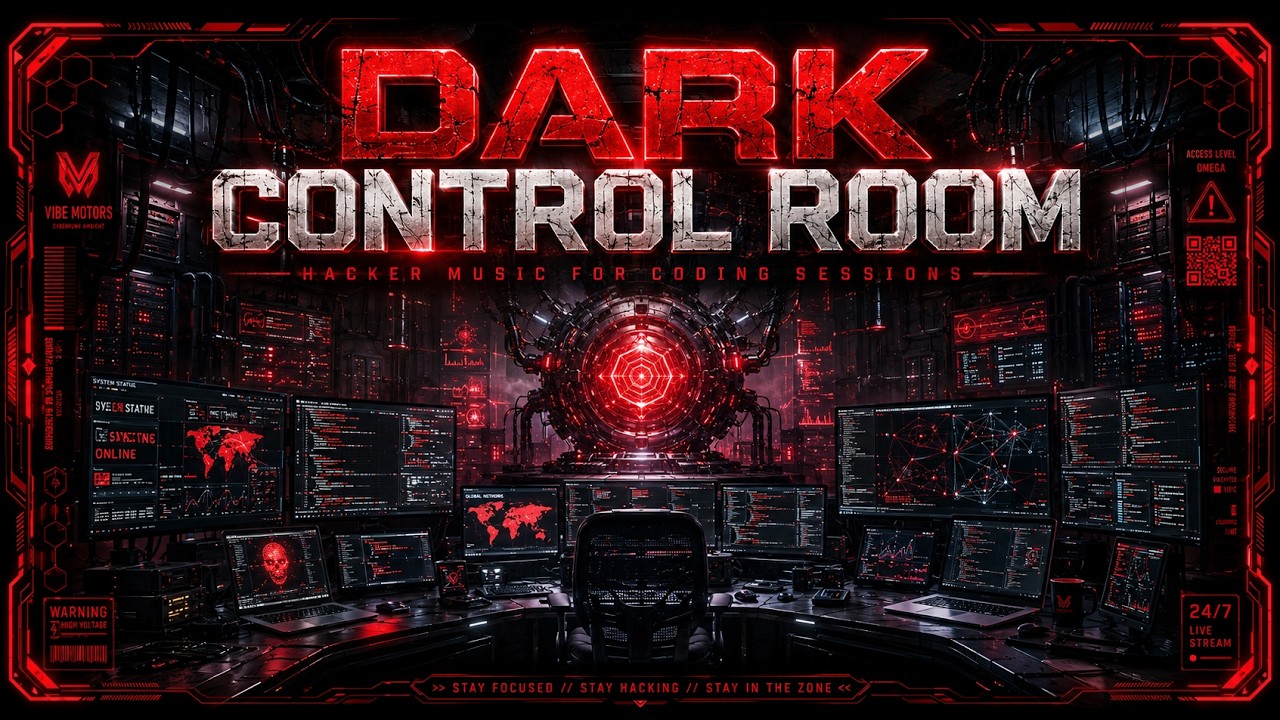 🔴 DARK CONTROL ROOM | Hacker Music for Coding Sessions