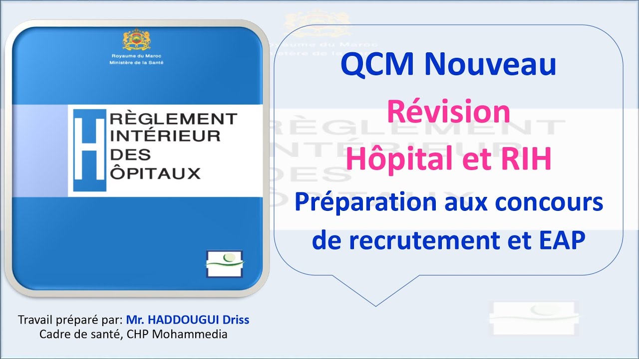 Nouveau QCM  RIH : Préparation aux EAP et concours de recrutement pour tous les cadres