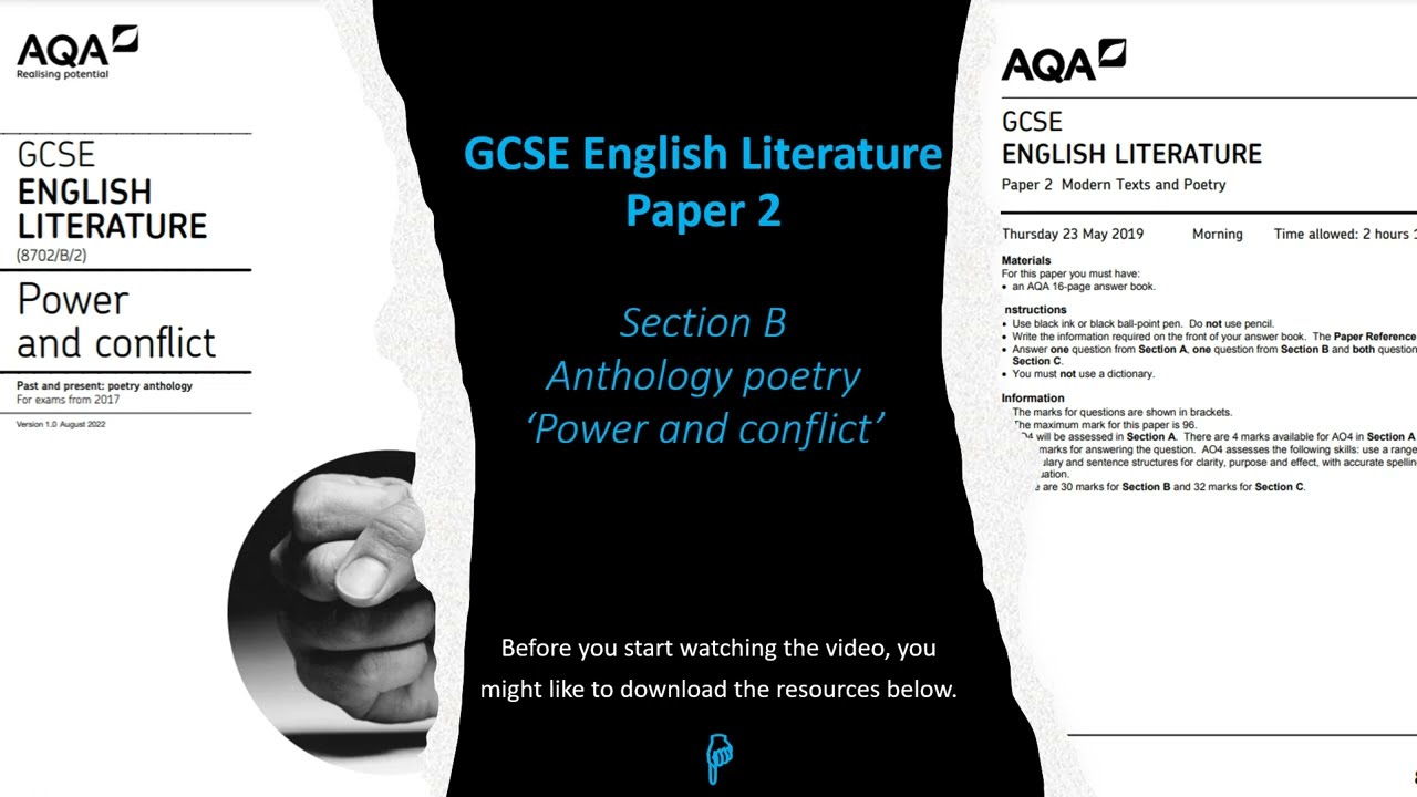 GCSE English Literature Paper 2, Section B ('Power and conflict')