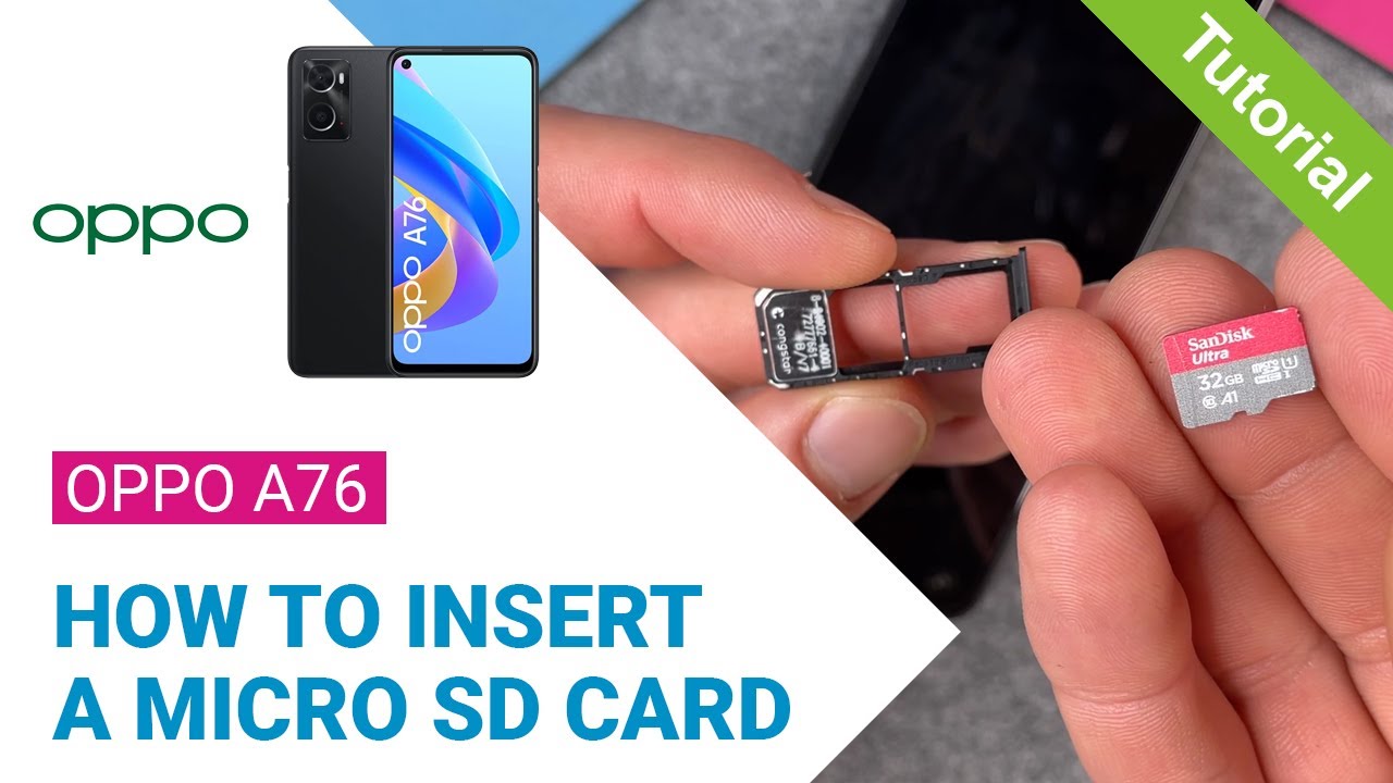 Oppo A76 - How to insert a micro sd card • 💾 • 📱 • 📈 • Tutorial