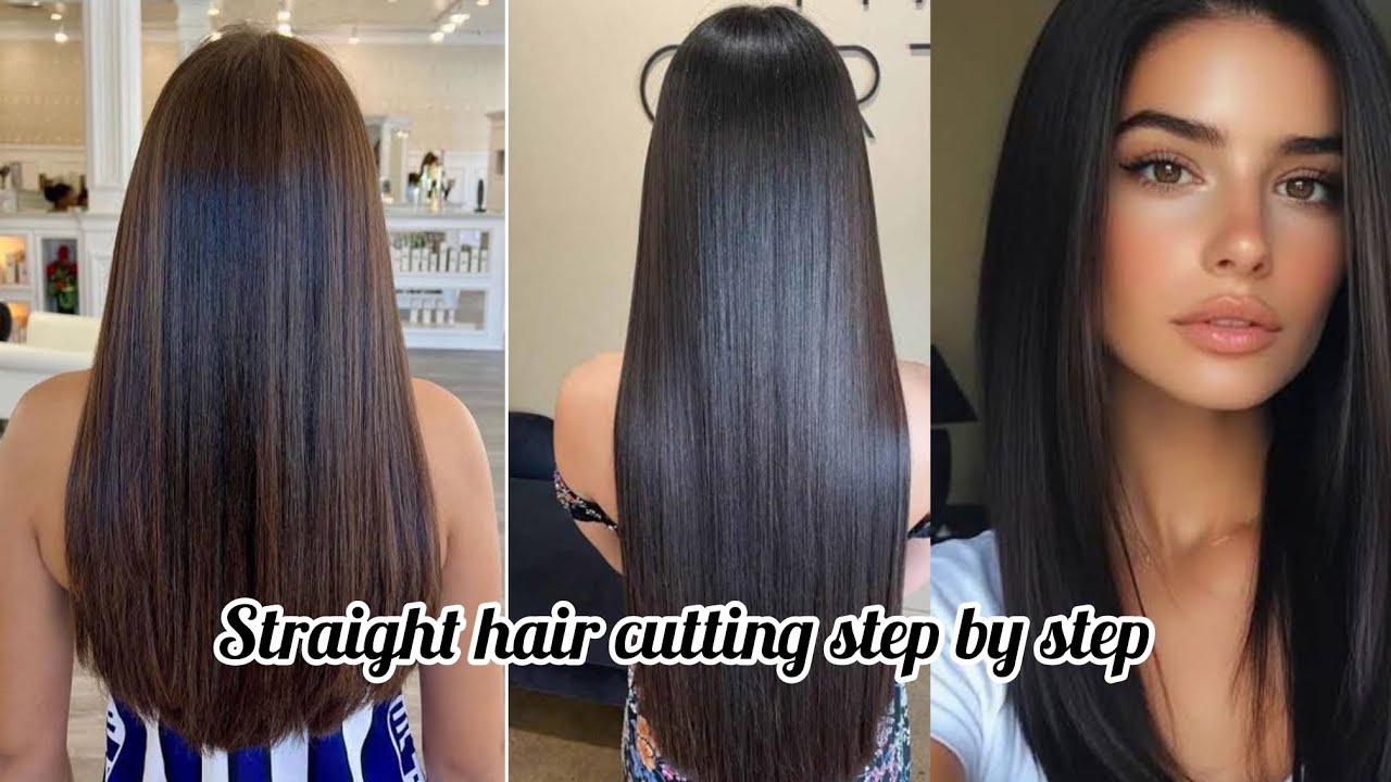 Straight hair cut | step by step straight hair cutting in salon | hair cutting | hair cut straight 