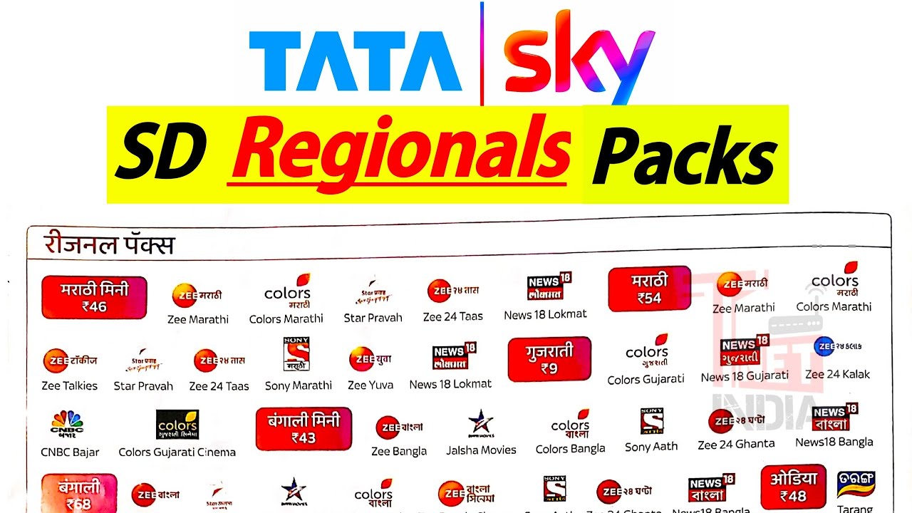 Tata Sky New Regional Packs Details | #tataskypacks #tataskypackage #tataskypackmobile