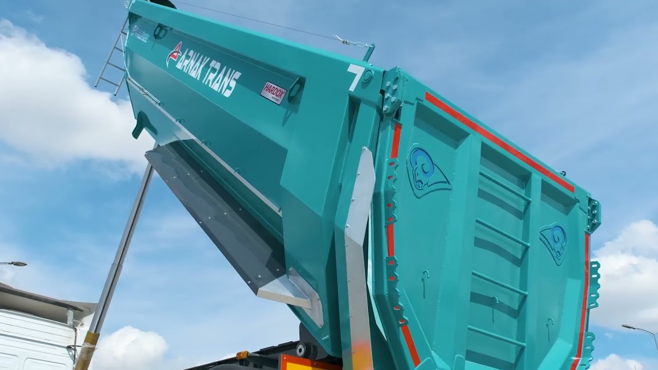 RAM treyler 26m3 havuz damper semi treyler , half pipe tipper semi trailer