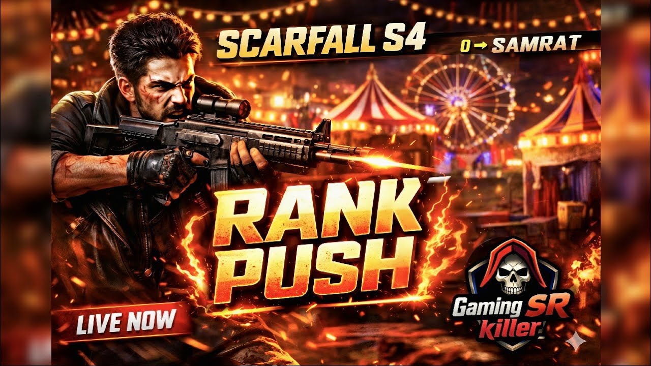 🛑 SCARFALL S4 🔥 RANK PUSH LIVE | O → SAMRAT | Gaming SR Killer