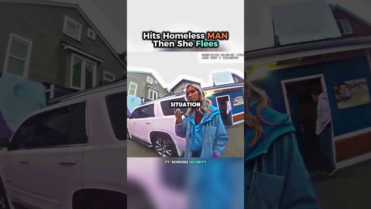 😳 Homeless Man HIT By Driver Who Tries to FLEE #bodycam #justice #shorts