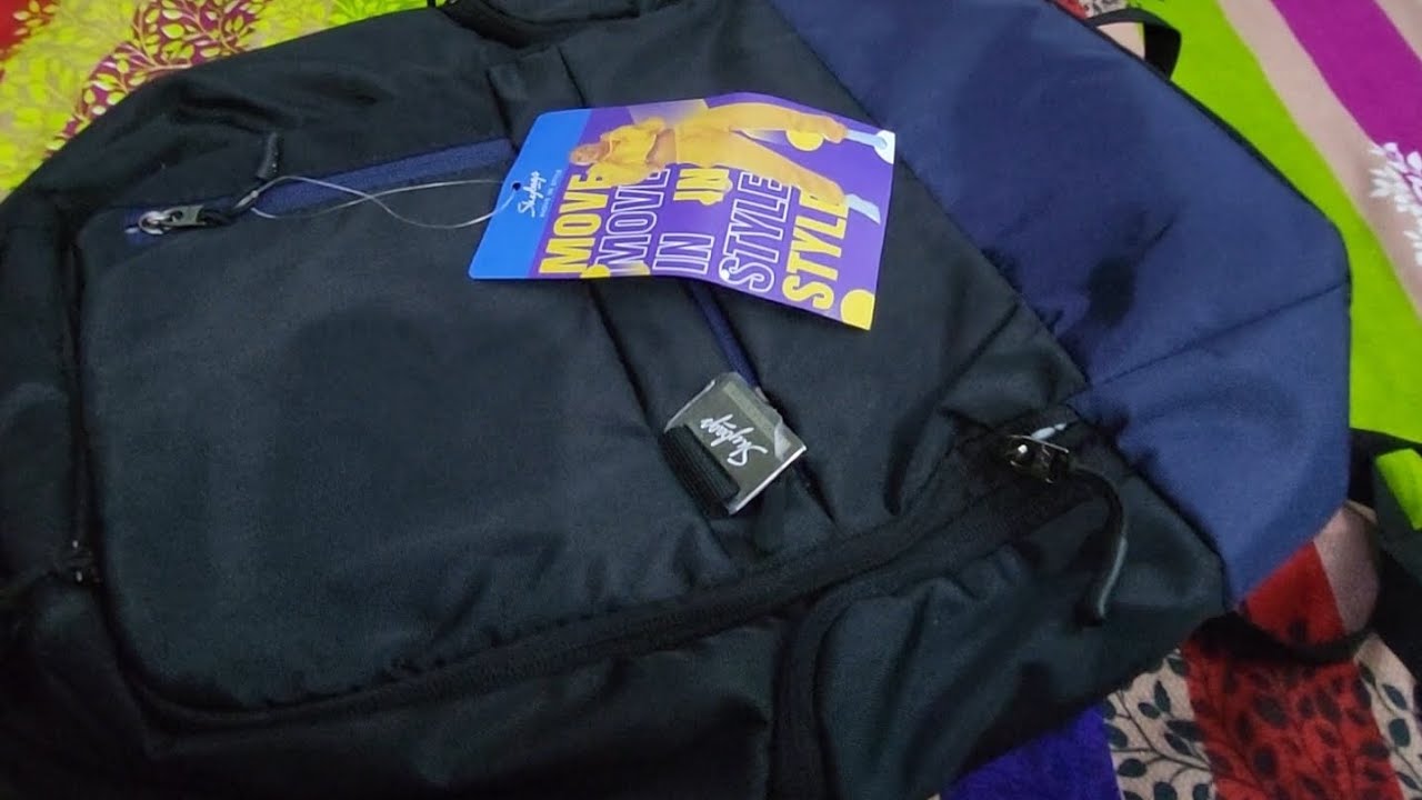 Skybags lumous laptop backpack review [Black-Blue]