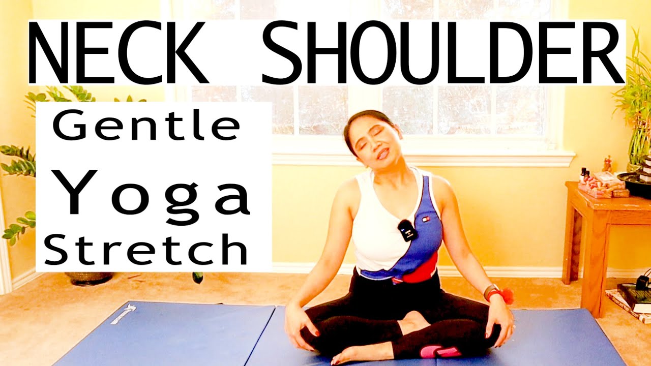Neck Shoulder Upper Back Yoga Gentle Stretch 12 minute Flow