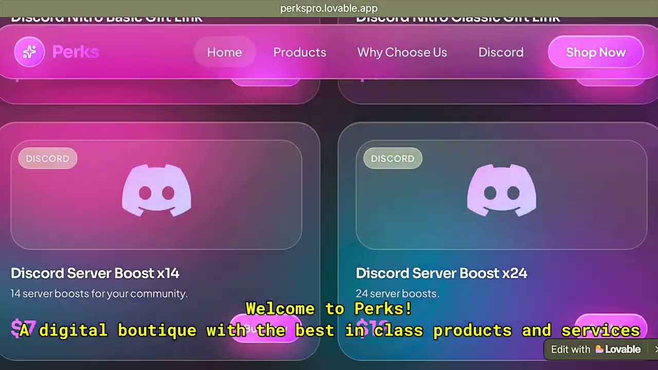 I made a discord nitro store with ai! how to get cheap discord nitro in 2026!