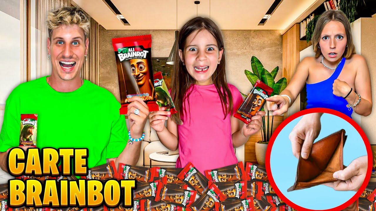 AURORA COMPRA 100 PACCHI DI CARTE DEGLI ITALIAN BRAINROT! RUBA I SOLDI DI PAP&Agrave; MIKE CHE LA SCOPRE!