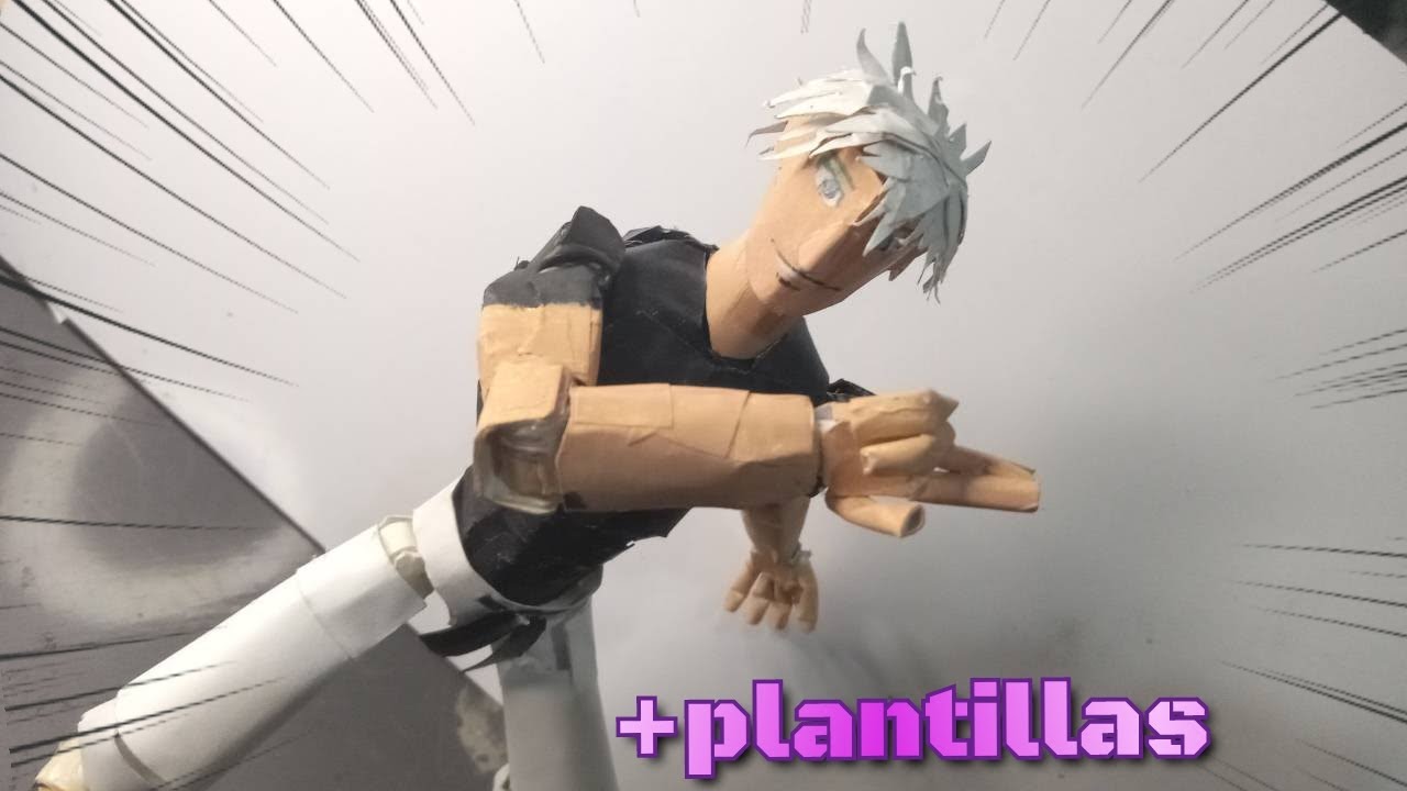 Gojo de papercraft articulado y f&aacute;cil de hacer