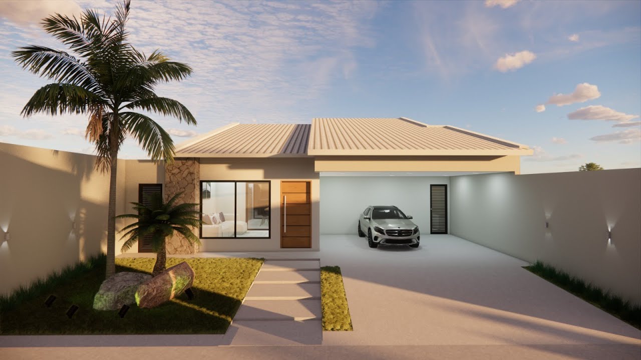 Projeto de Casa com 3 quartos em terreno 12x30 - 183m2 - Projeto 410