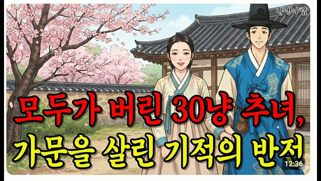 30냥에 팔려 간 추녀가 가문을 살린 성녀가 된 기적 겉모습에 속지 않는 인생의 혜안ㅣ이야기ㅣ야담ㅣ설화ㅣ민담ㅣ옛날이야기ㅣ전설