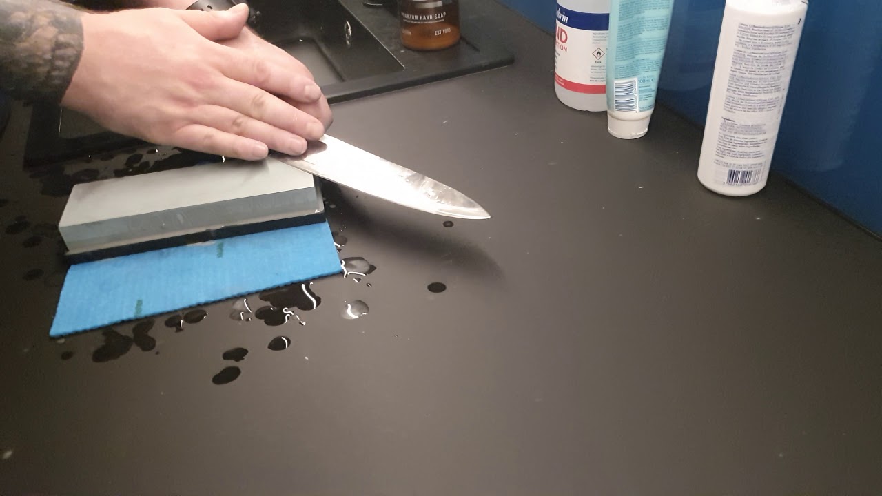 Sharpening a Global kitchen knife