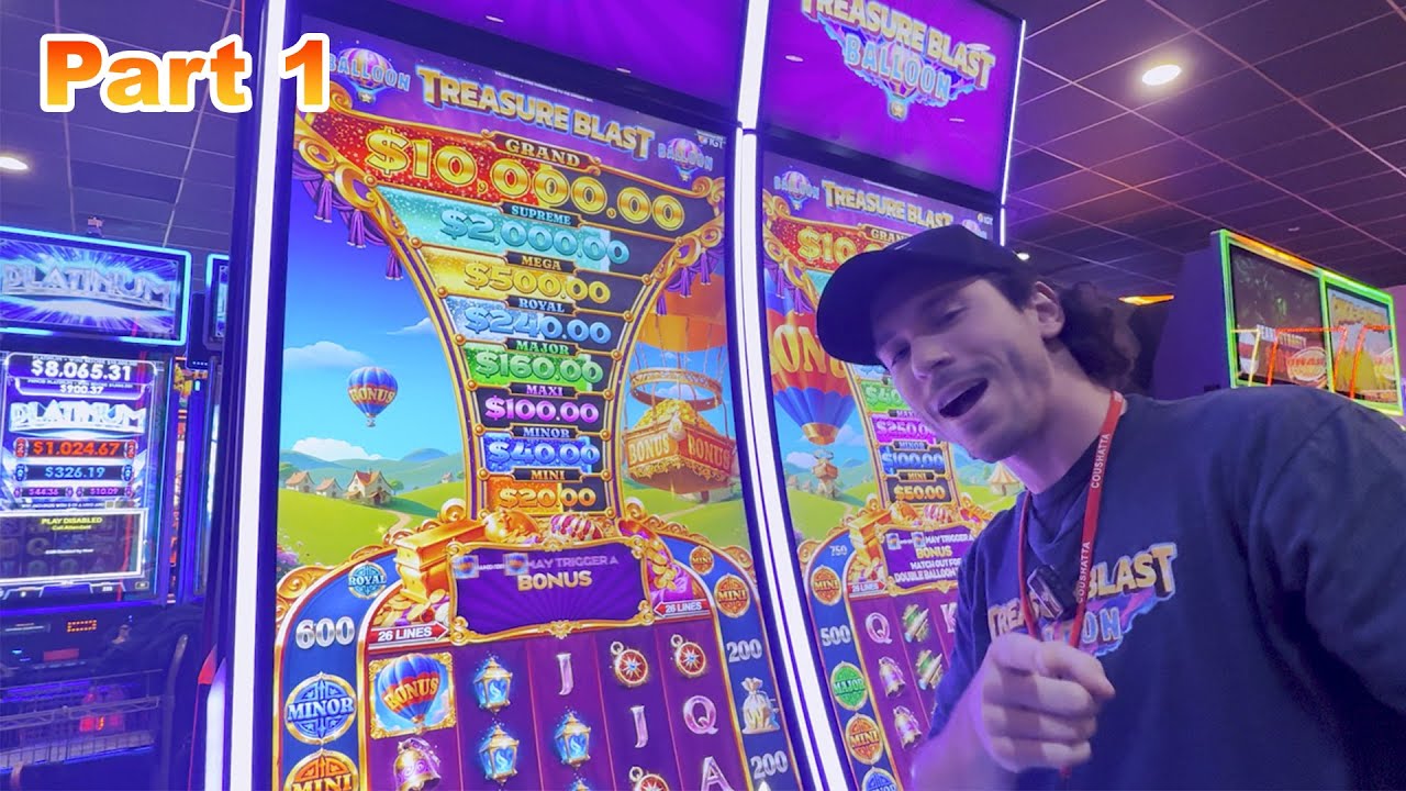 Awesome Wins On The NEW Treasure Blast Slot Machine At Coushatta Casino Resort! Part 1