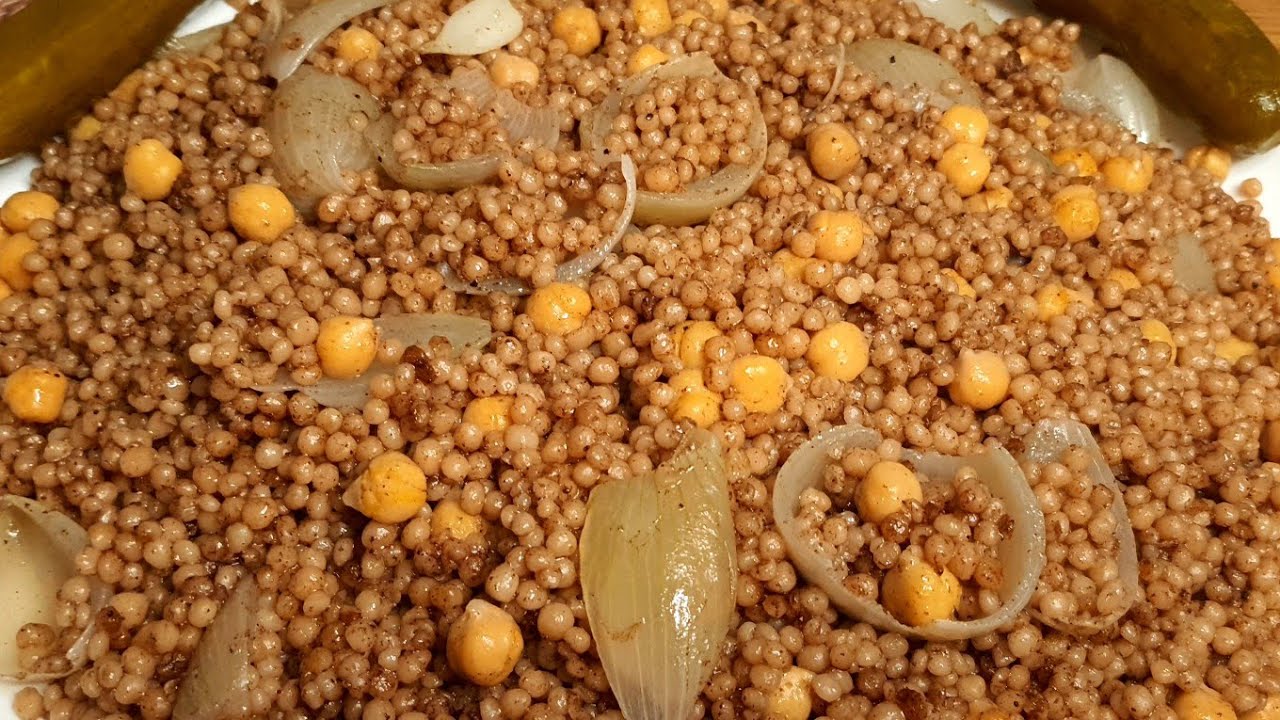 طريقة تحضير المغربية او المفتول بدون دجاج على الطريقة اللبنانية بأسهل طريقة ومذاق روعه😋😋😋