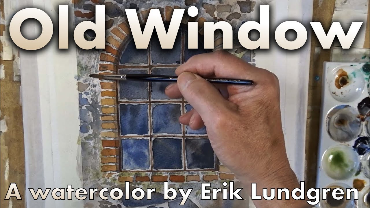 Old Window | A watercolor painting by Erik Lundgren