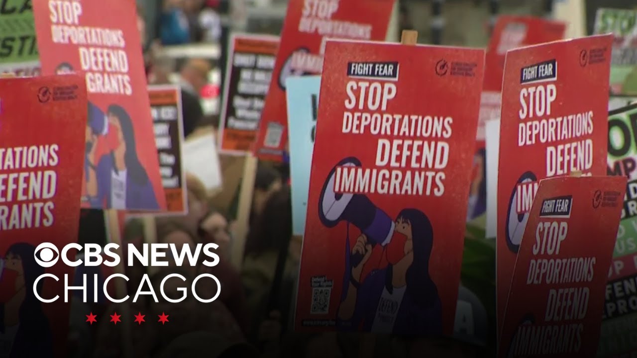 Protests held in Chicago area amid President Trump's threats of immigration crackdown