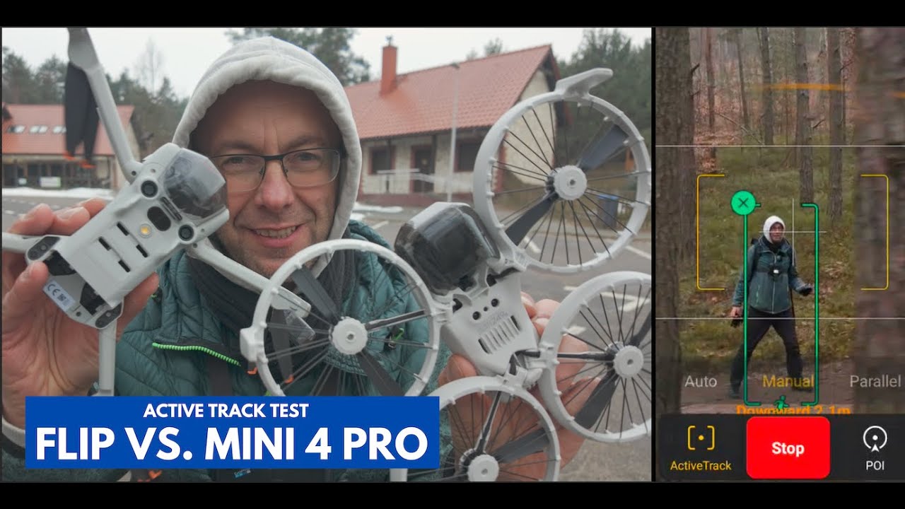DJI Flip vs. Mini 4 Pro - test Active Track