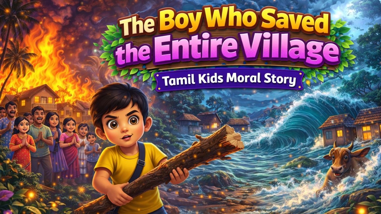 The Boy Who Saved the Entire Village | Tamil Kids Moral Story