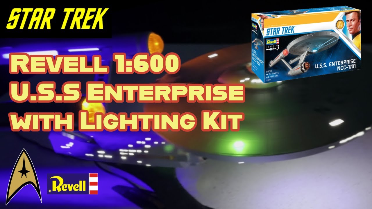 Revell 1:600 Star Trek U.S.S. Enterprise T.O.S. with Lighting Kit - Complete Build