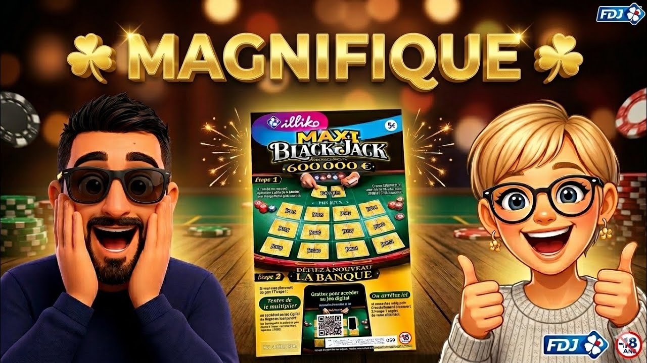 Grattage fdj 50 &euro;Maxi Blackjack la banque au tapis ?? objectif ticket a 100&euro; ( &eacute;pisode 2 )