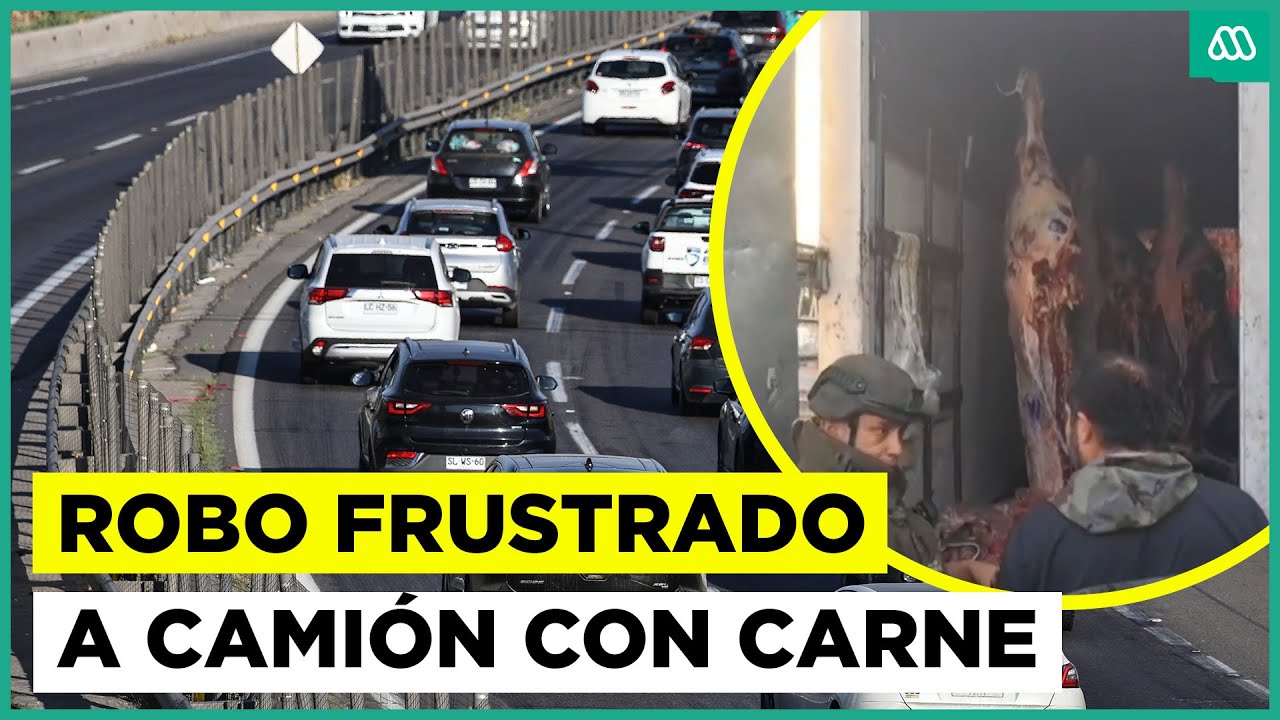 Robo frustrado: Abandonan camión con carne en Lo Espejo