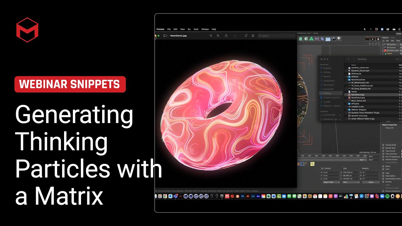 Generating Thinking Particles by using a Matrix Object