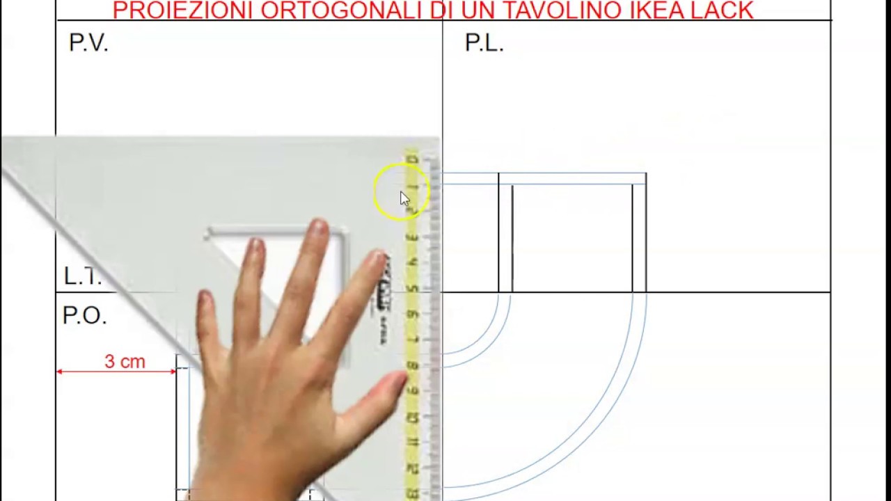 Proiezioni Ortogonali di un tavolino