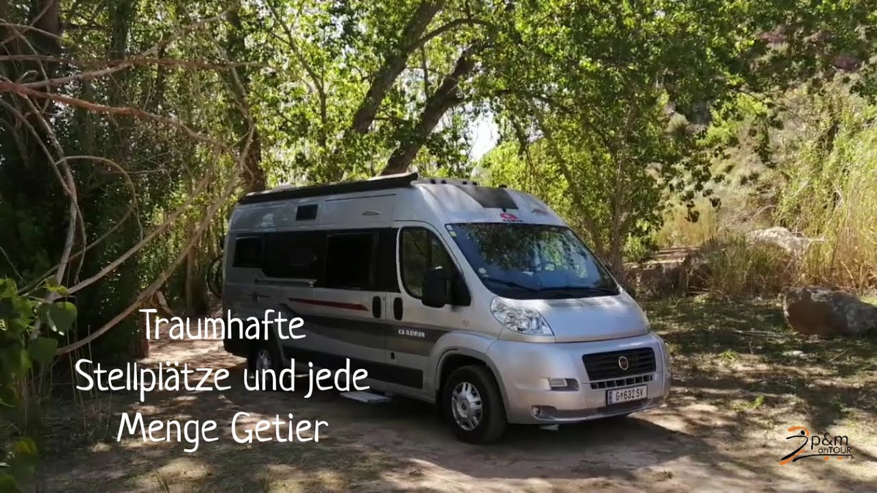 Traumhafte Stellplätze und viel Getier  Castellet bis Schlangenbucht