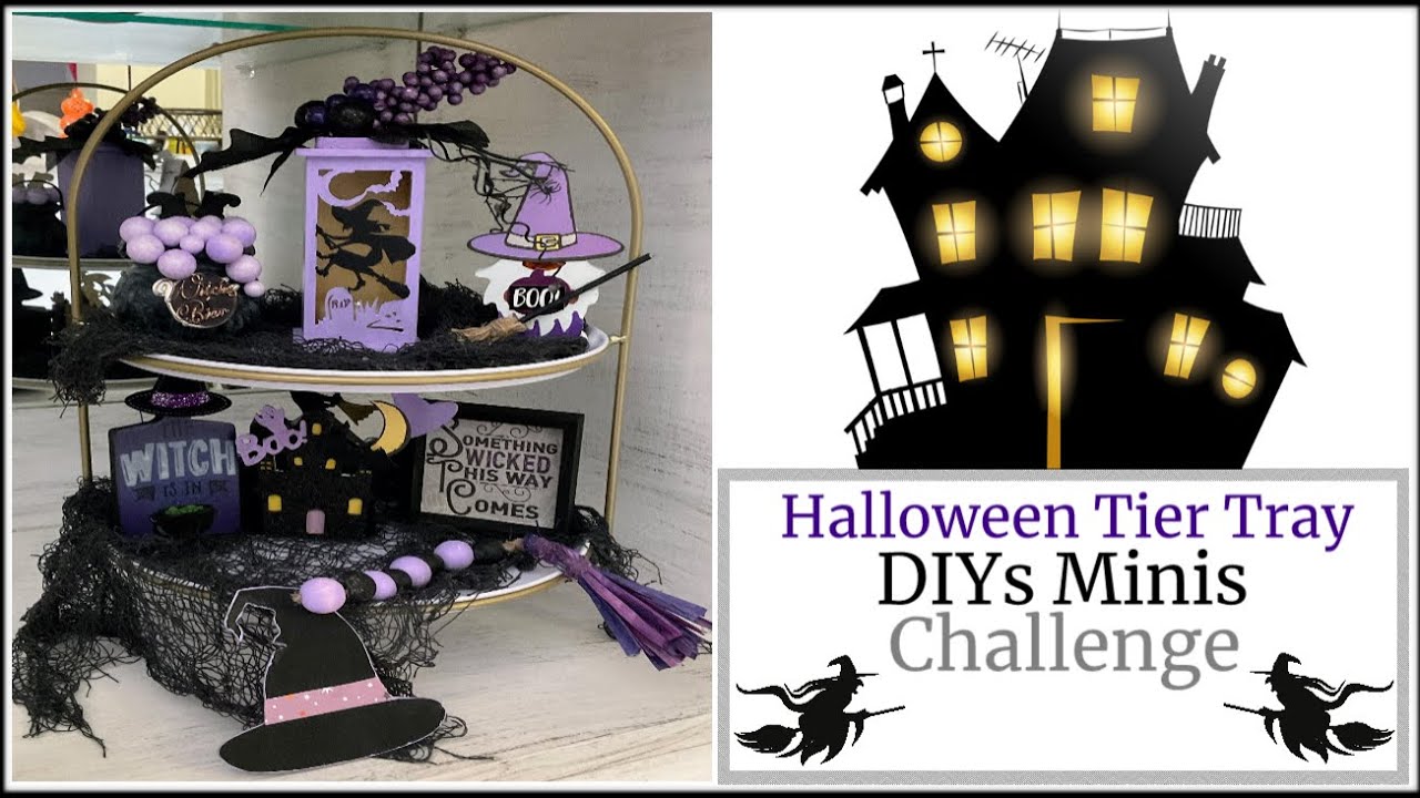Halloween Tier Tray DIYs/ Crafted By Corie Minis Challenge