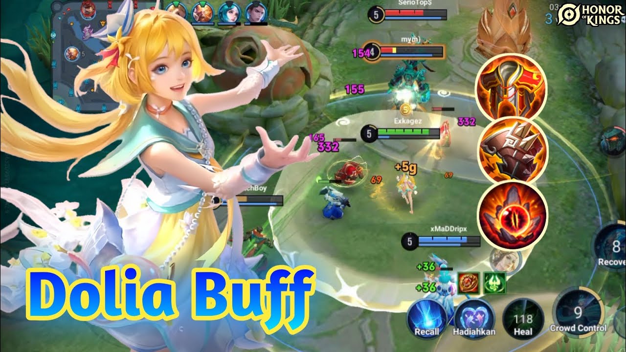 Dolia Honor of Kings Best Support Team | 80% Team Fight | Best Build & Arcana
