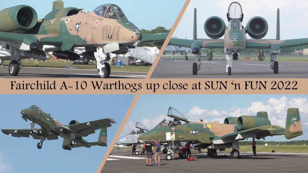 [4K] A-10 WARTHOGS UP CLOSE! | SUN ‘n FUN 2022