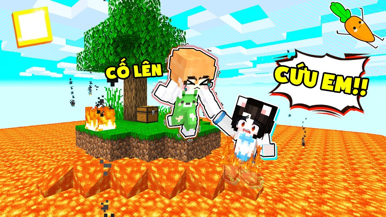 Kamui Sinh tồn SkyBlock 10 Giây Chạy Thoát Khỏi Lava Lên Cao