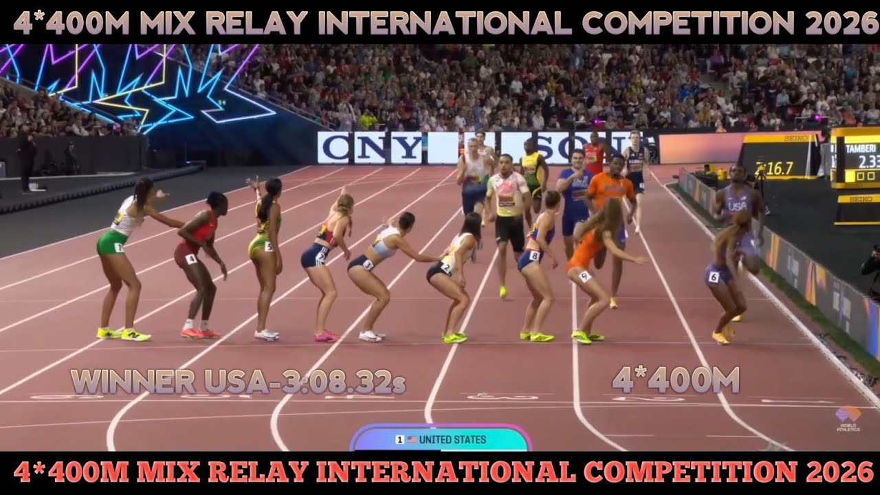 4*400M MIX RELAY FINAL INTERNATIONAL COMPETITION 2026#viralvideo#trending#games#sports #subscribe 
