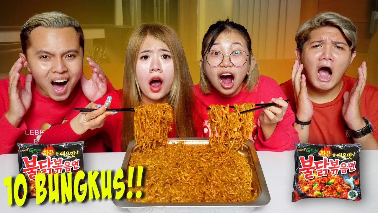 GILA!! MUKBANG 10 BUNGKUS SAMYANG TERPEDAS!! LANGSUNG SAKIT PERUT!!