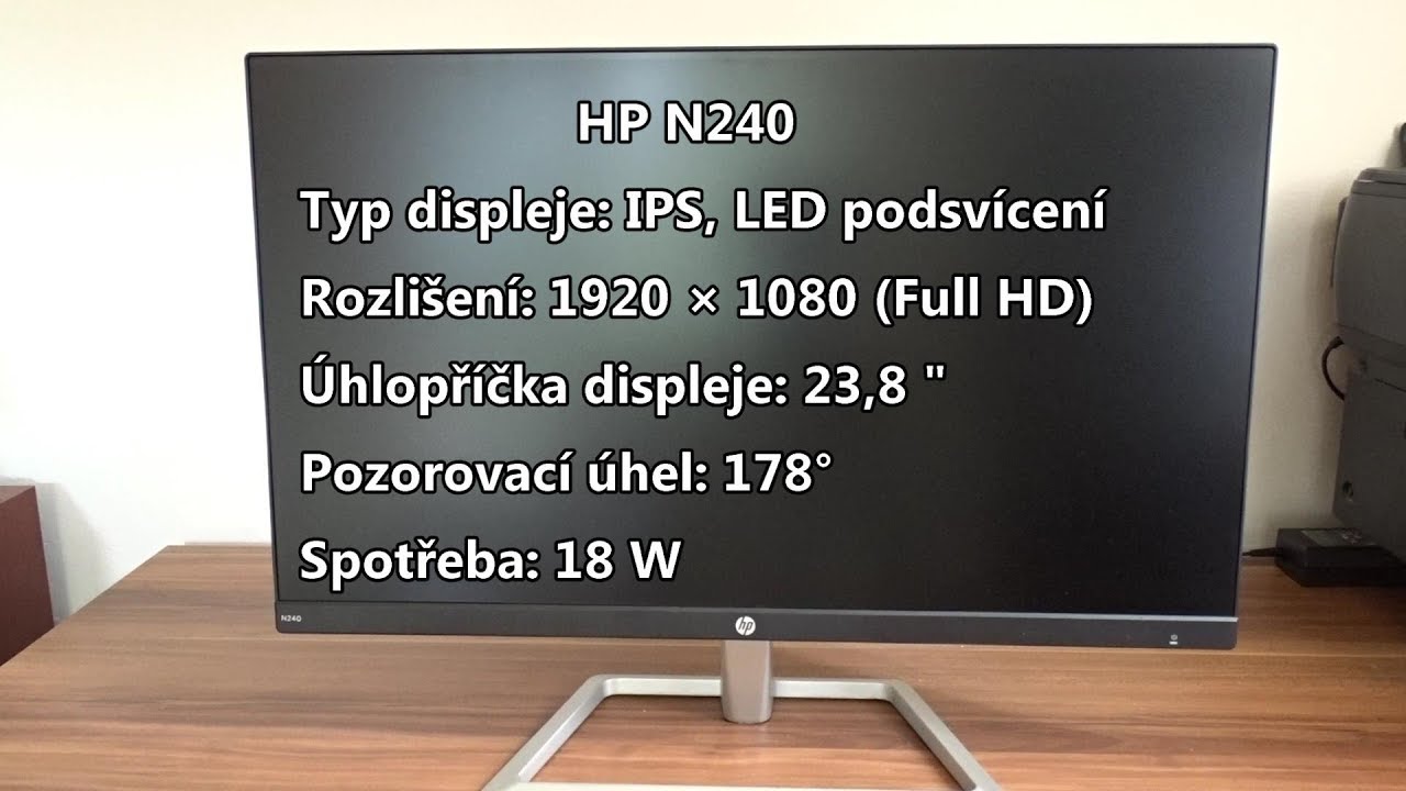 LCD monitor HP N240 - unboxing , test