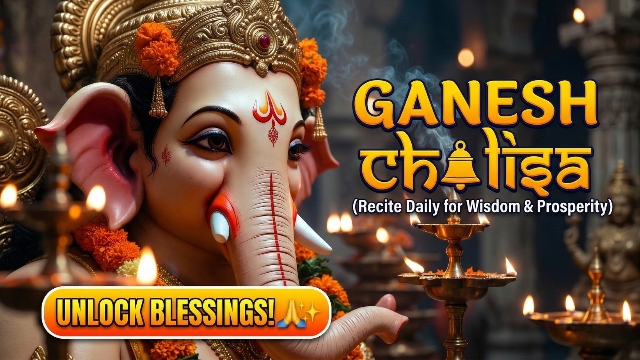 Ganesh Chalisa | Powerful Ganpati Chalisa for Obstacle Removal & Success 🐘🕉️ | Ganpati Bappa Morya