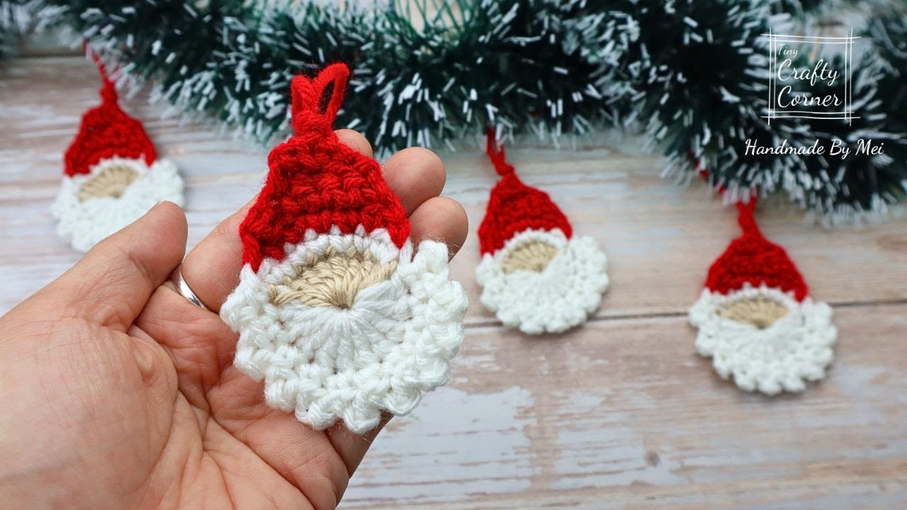 Get Ready for CHRISTMAS with This Easy Crochet Santa Ornament