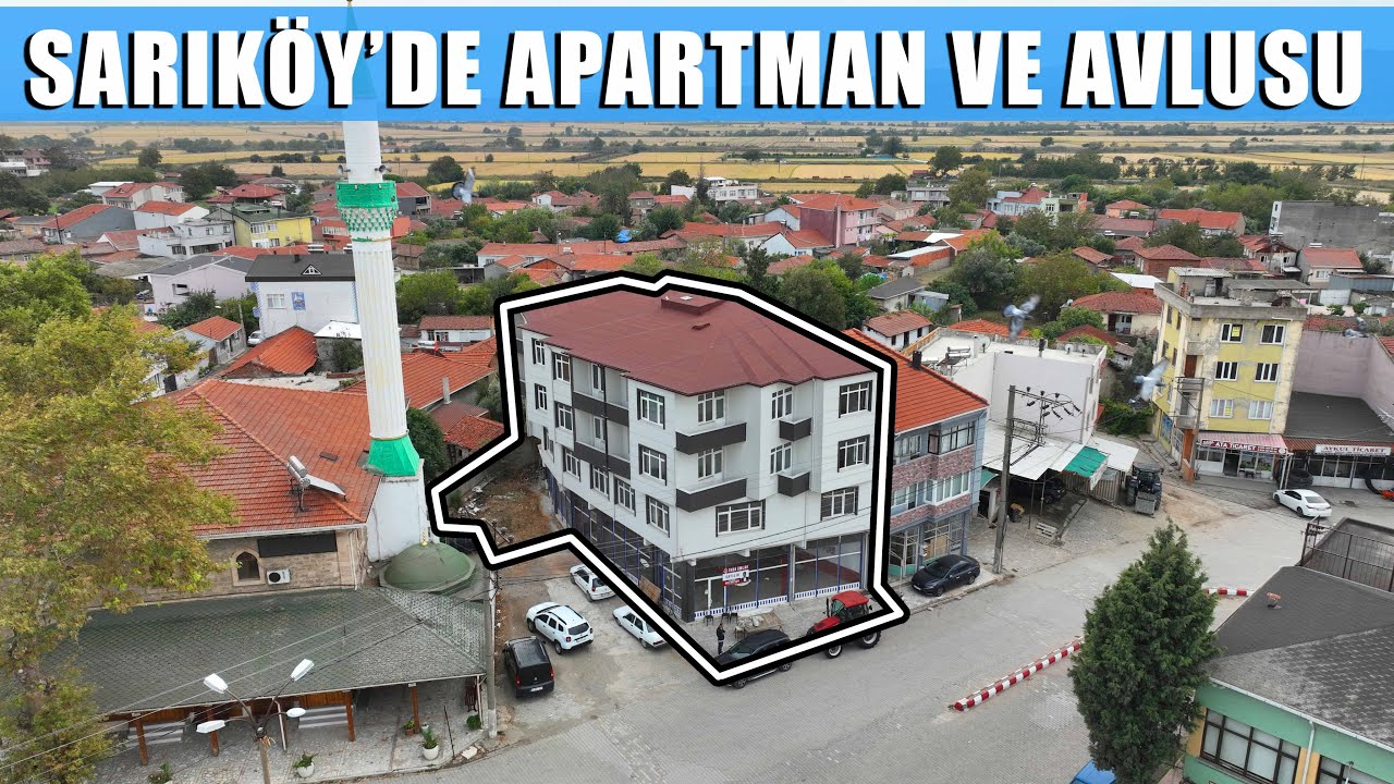 2016- Gönen Sarıköy Merkezinde 378 m2 Dört Katlı Betonarme Apartman ve Avlusu