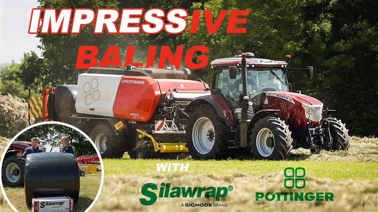 Baling At Border Plant | Pottinger Impress 3160 VC Pro | Silawrap & Net Replacement Film