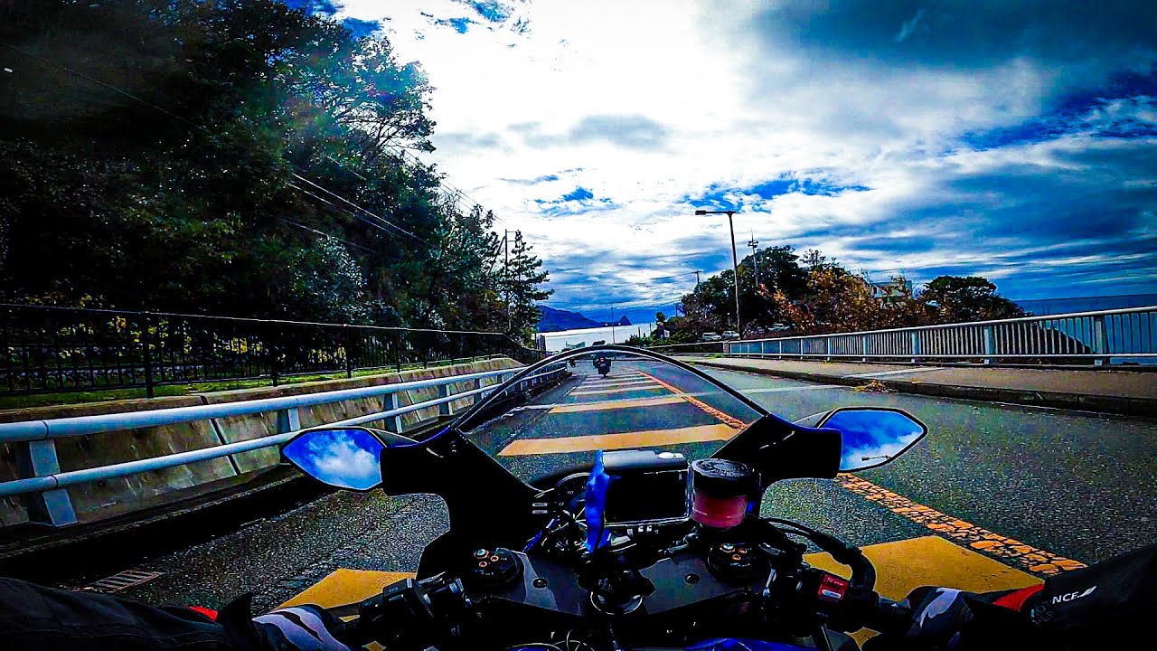 Drive to eat lunch in the rain｜YAMAHA YZF-R6 | Nishiizu | GoPro HERO8