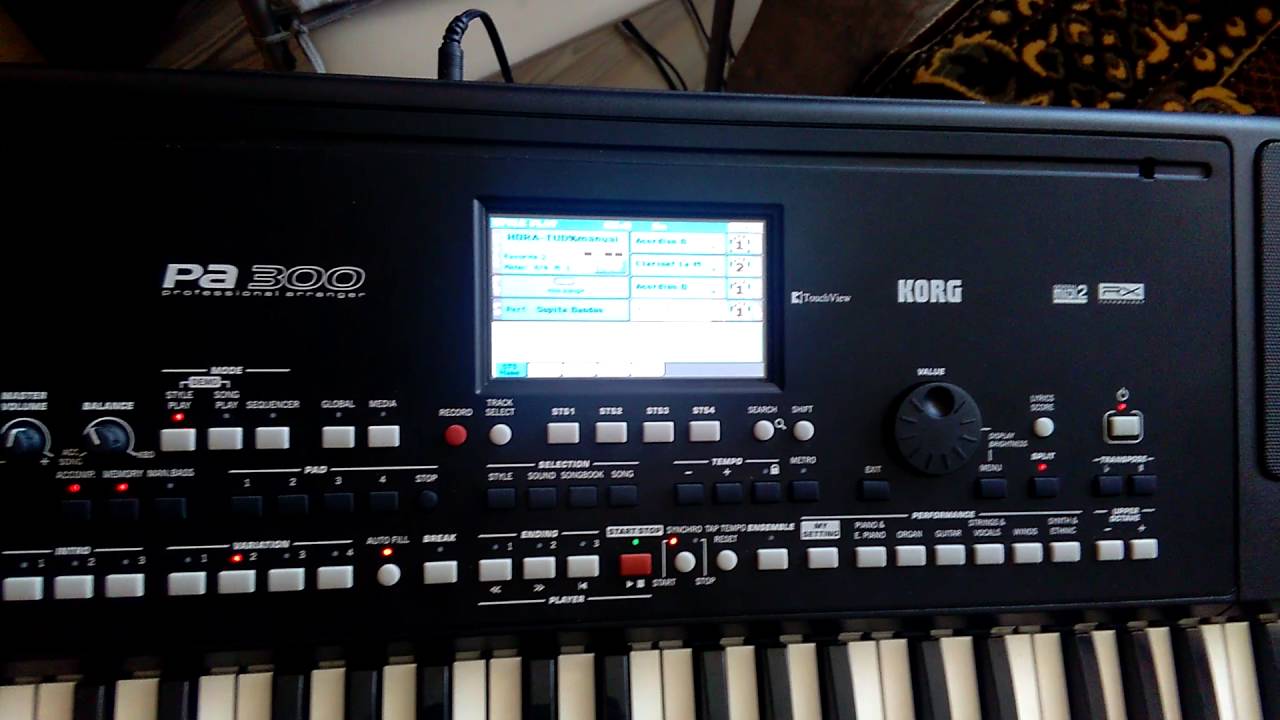Korg PA300 ritmuri