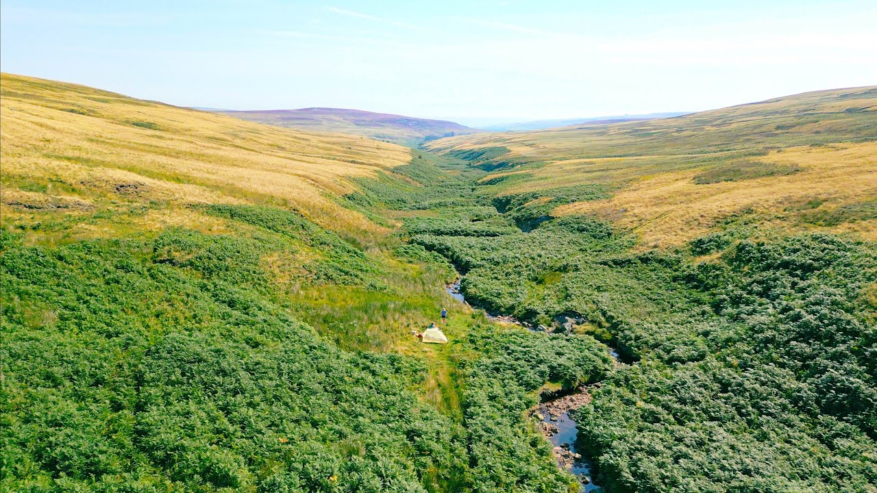 Wild Camping: North Pennines AONB, County Durham, UK, with a trip to buy new ultralight gear (4K HD)